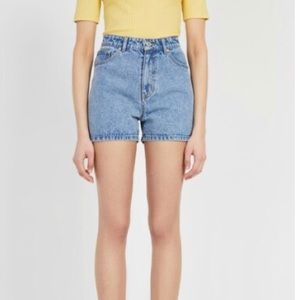 Frank & Oak Stevie cotton jean shorts indigo 27